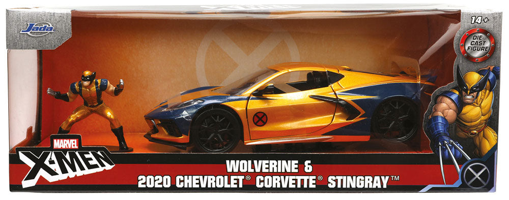 JADA X-Men Wolverine Chevy Corvette Die-Cast Scala 1:24