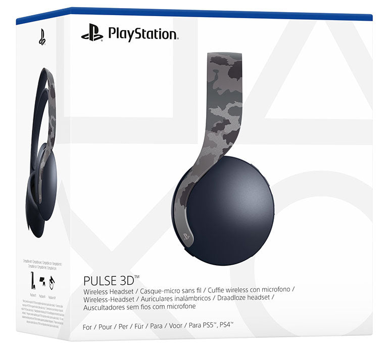 SONY PS5 Cuffie Wireless Pulse 3D Grey Camo