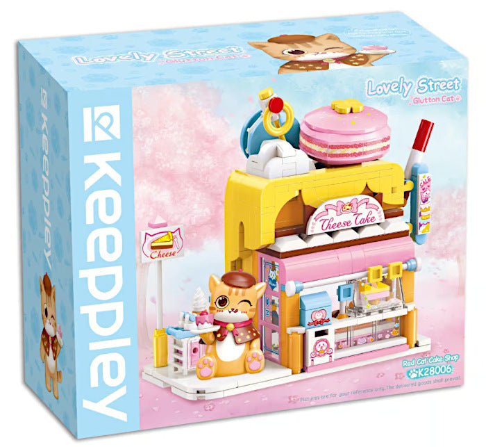 KEEPPLEY Lovely Street Red Cat Cake Shop