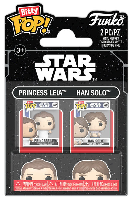 FUNKO BITTY POP 2 Pack Star Wars Princess Leia & Han Solo