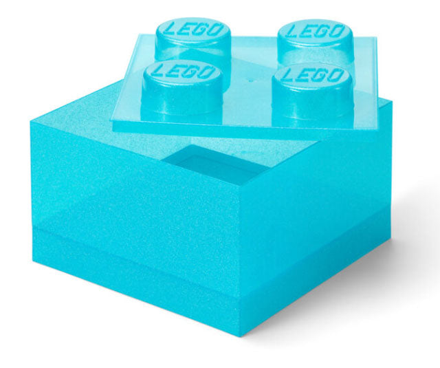 Contenitore LEGO Brick 4 Azzurro Glitter