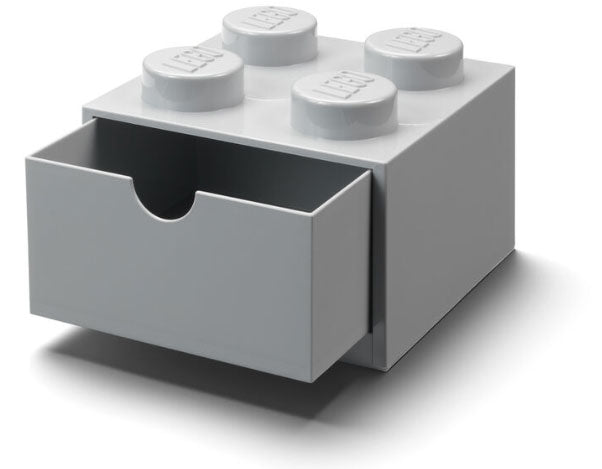 Contenitore Scrivania LEGO Brick 4 Grigio