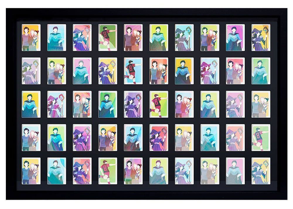 Cornice Esposizione Trading Card Nera 50 Posti