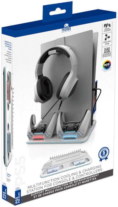 FREAKS PS5 Base Ricarica e Supporto Multifunzione Cooling