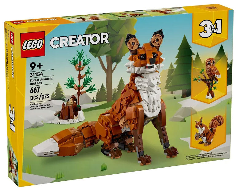 31154 Creator 3 in 1 Animali della Foresta Volpe Rossa RARE