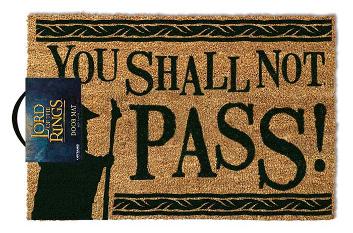 Zerbino Il Signore degli Anelli You Shall Not Pass!