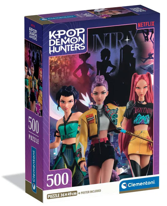 Puzzle 500pz KPop Demon Hunters Huntrix con Poster