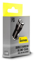 FREAKS Alimentatore Auto 2 USB Slot 2,1A/5V Black