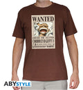 T-Shirt One Piece Monkey D.Luffy Wanted XL Chocolate