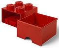 Contenitore LEGO Cassetto Brick 4 Rosso