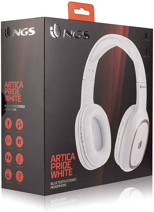 NGS PC Cuffie Bluetooth Artica Pride White