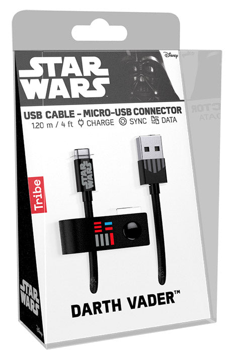 TRIBE Cavo di Ricarica da USB a Micro USB Darth Vader 1.2m