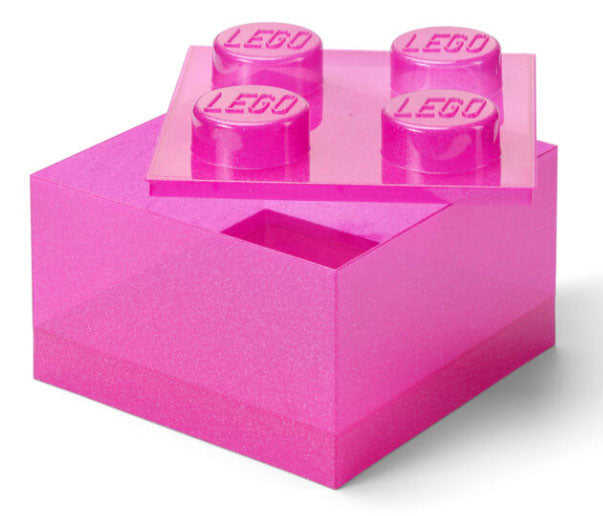 Contenitore LEGO Brick 4 Viola Medio Glitter