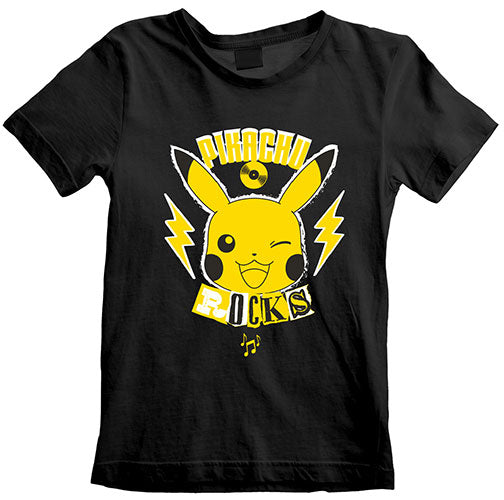 T-Shirt Kids Pikachu Rocks 12-13 Anni