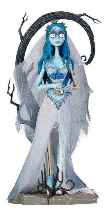 Corpse Bride Emily w/Blue Bouquet and Tree Behind