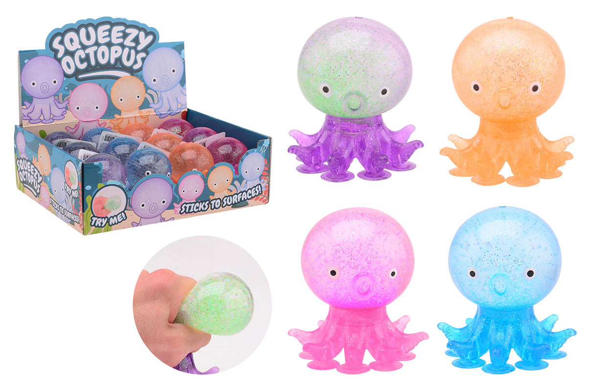 Squishy Squeeze Octopus 1pz Assortimento
