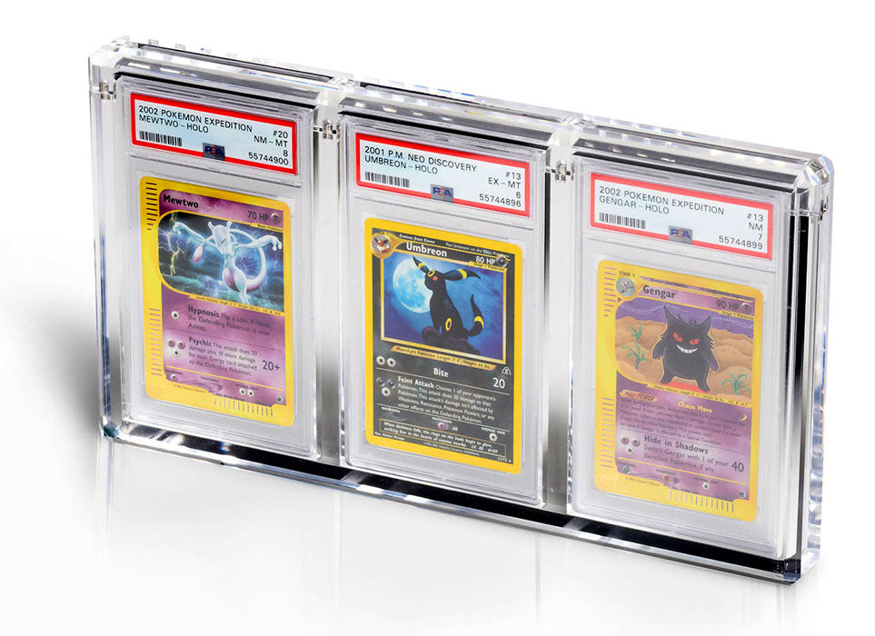 Acrylic Box Protezione PSA Display Case 3 slot
