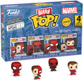 FUNKO BITTY POP 4 Pack Marvel Spider-Man Peter Parker Split