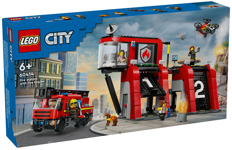 60414 City Fire Caserma dei Pompieri e Autopompa