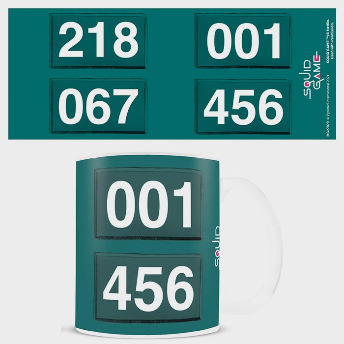 Tazza Squid Game Numbers