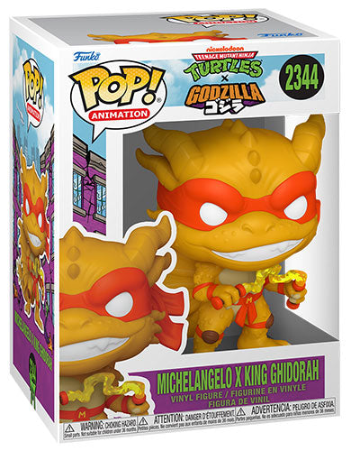 FUNKO POP TMNT Turtles x Godzilla Michelangelo x King 2344