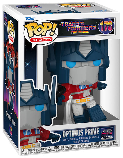 FUNKO POP Transformers The Movie Optimus Prime 40th 178