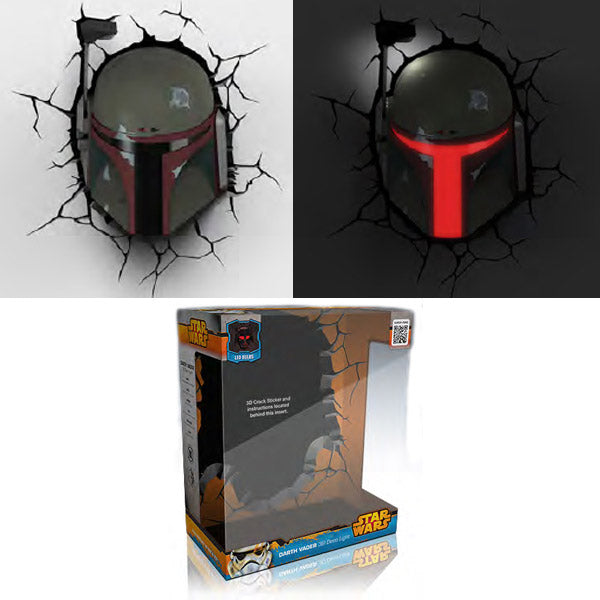 Lampada da Muro 3D Star Wars Boba Fett