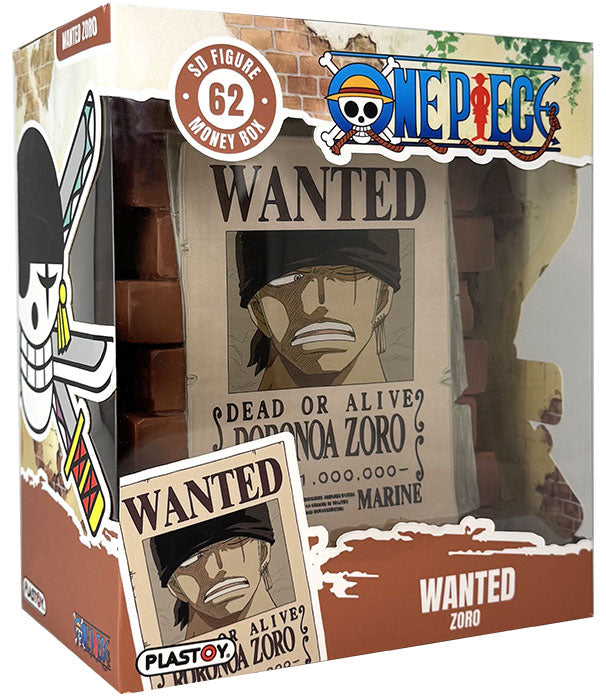 PLASTOY Salvadanaio One Piece Wanted Roronoa Zoro