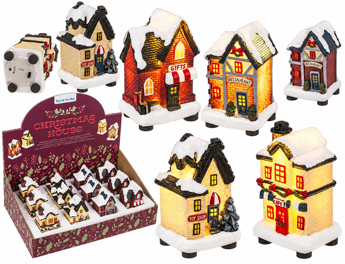 Casetta di Natale Illuminata 1pz Assortimento