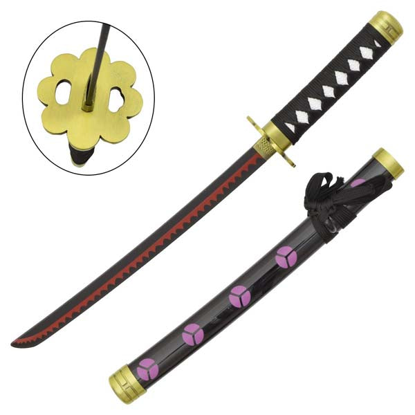 Katana Mini Non Affilata One Piece Roronoa Zoro Fodero Legno
