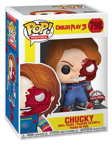 FUNKO POPS Child's Play 3 Chucky Half Face 798