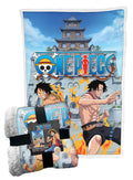Coperta Sherpa One Piece Monkey D.Luffy & Portuguese D. Ace