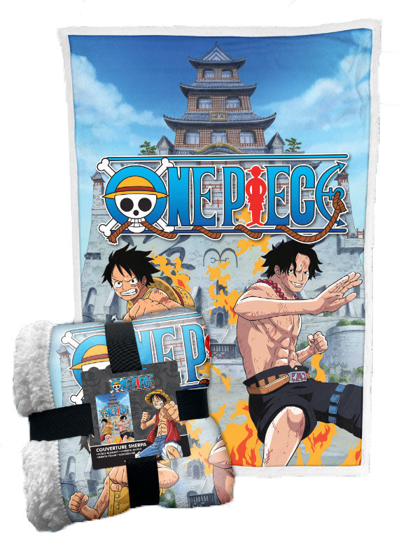 Coperta Sherpa One Piece Monkey D.Luffy & Portuguese D. Ace