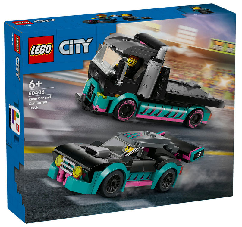 60406 City Great Vehicles Auto da Corsa e Trasportatore