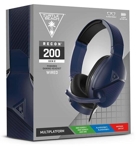 TURTLEBEACH Cuffie Wired Recon 200 Gen 2 Blue
