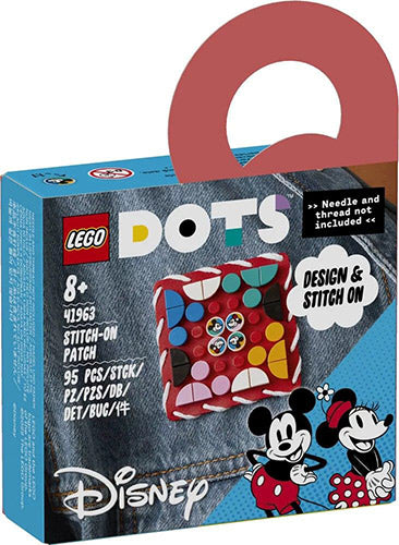 41963 DOTS Patch Stitch-on Mickey Mouse e Minnie
