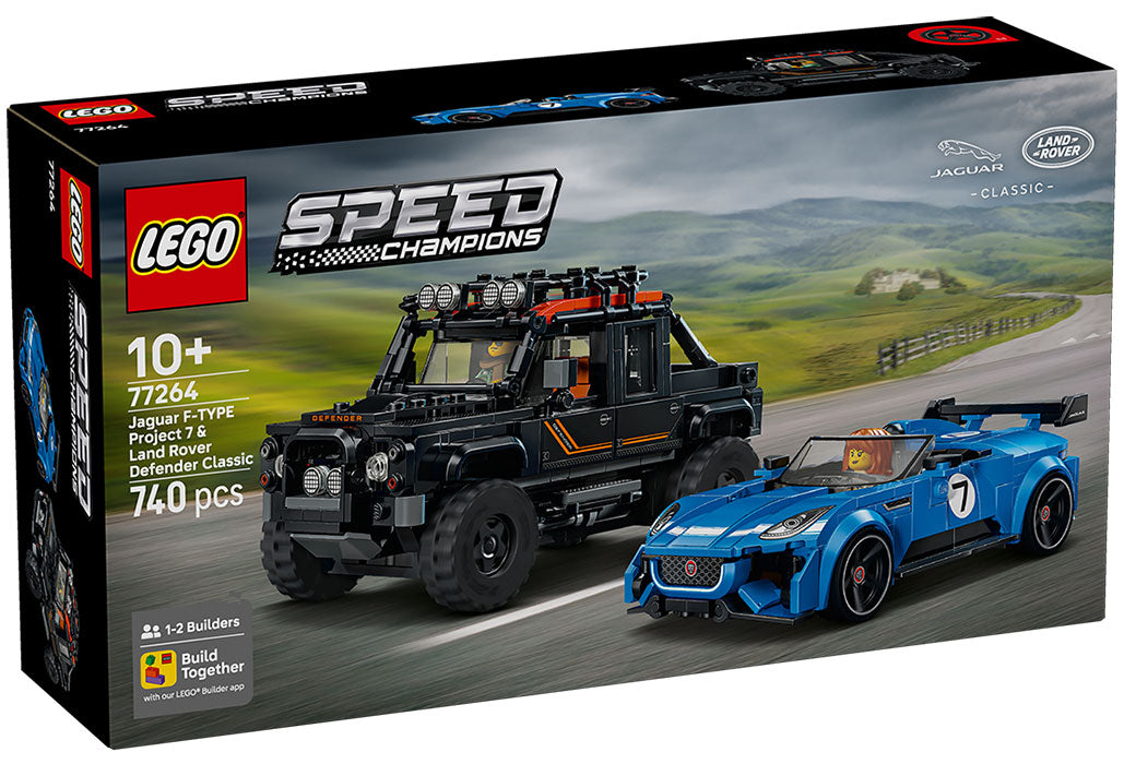 77264 Speed Champions Jaguar Project 7 e Land Rover Defender