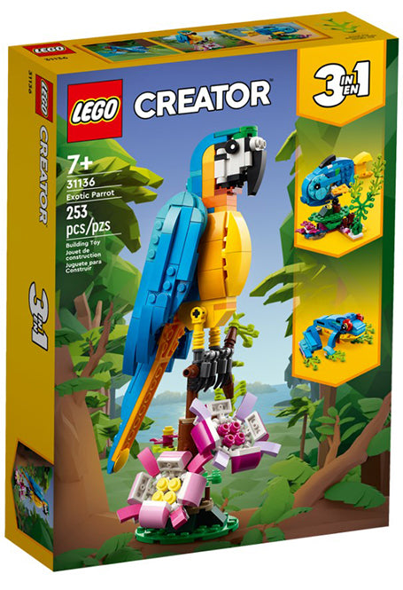 31136 Creator 3 in 1 Pappagallo Esotico