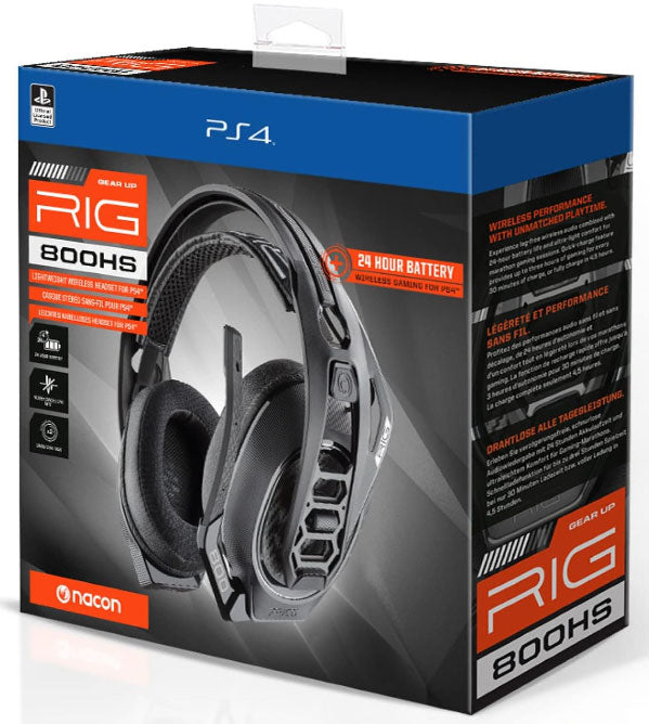 NACON PS4 Cuffie Wireless Gear Up RIG 800HS Black