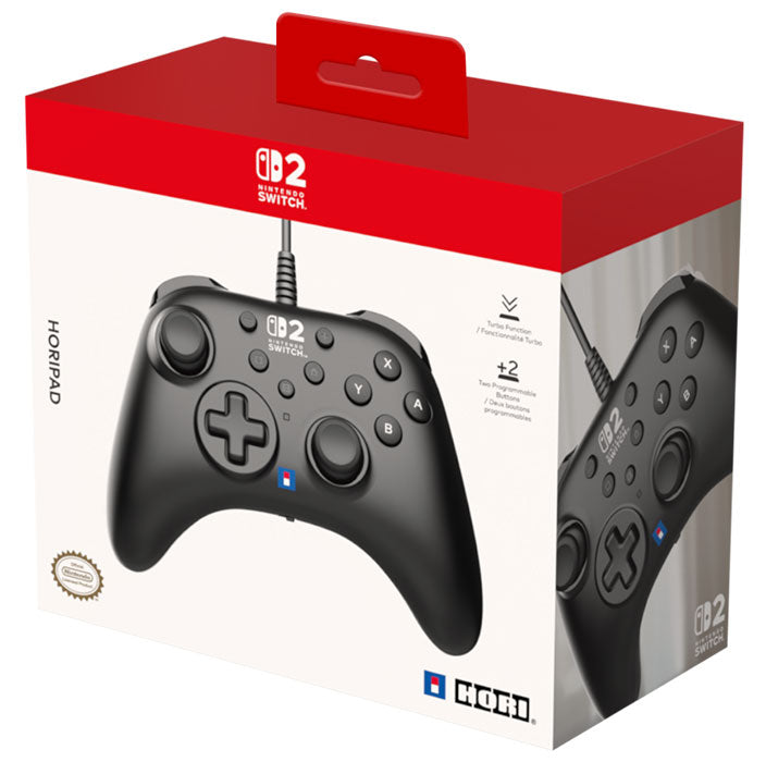 HORI SWITCH 2/SWITCH/PC Controller Wired Horipad Black