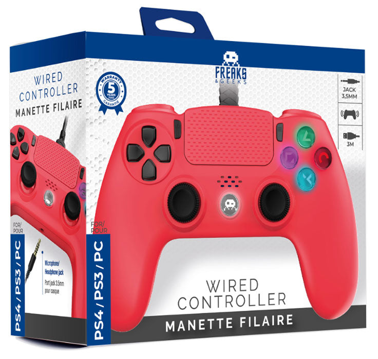 FREAKS PS4 Controller Wired Red