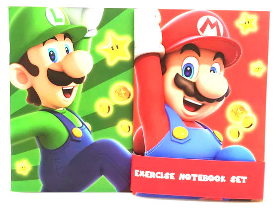 Set 2 Quaderni A5 Super Mario Mario & Luigi