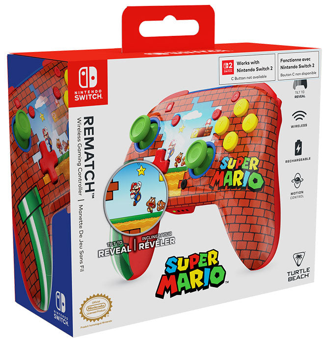 TURTLEBEACH SWITCH 2 Controller Wireless Rematch Mario Brick