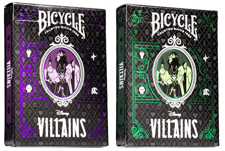 BICYCLE Carte da Poker Disney Villain Green and Purple