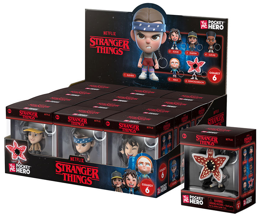 YuMe Portachiavi Stranger Things Pocket Hero Display da 12pz