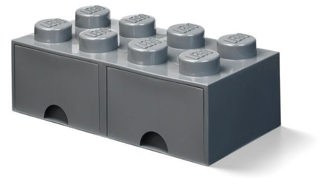 Contenitore LEGO Brick 8 Cassetto Grigio Scuro