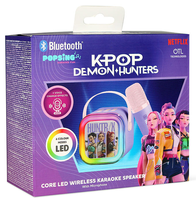 KPop Demon Hunters Karaoke Cassa + Microfono Huntrix Viola