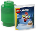 Contenitore LEGO Brick 1 Verde + Polybag Babbo Natale