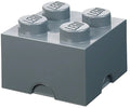 Contenitore LEGO Brick 4 Grigio Scuro