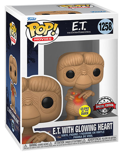 FUNKO POP E.T. 40th w/Glowing Heart 1258